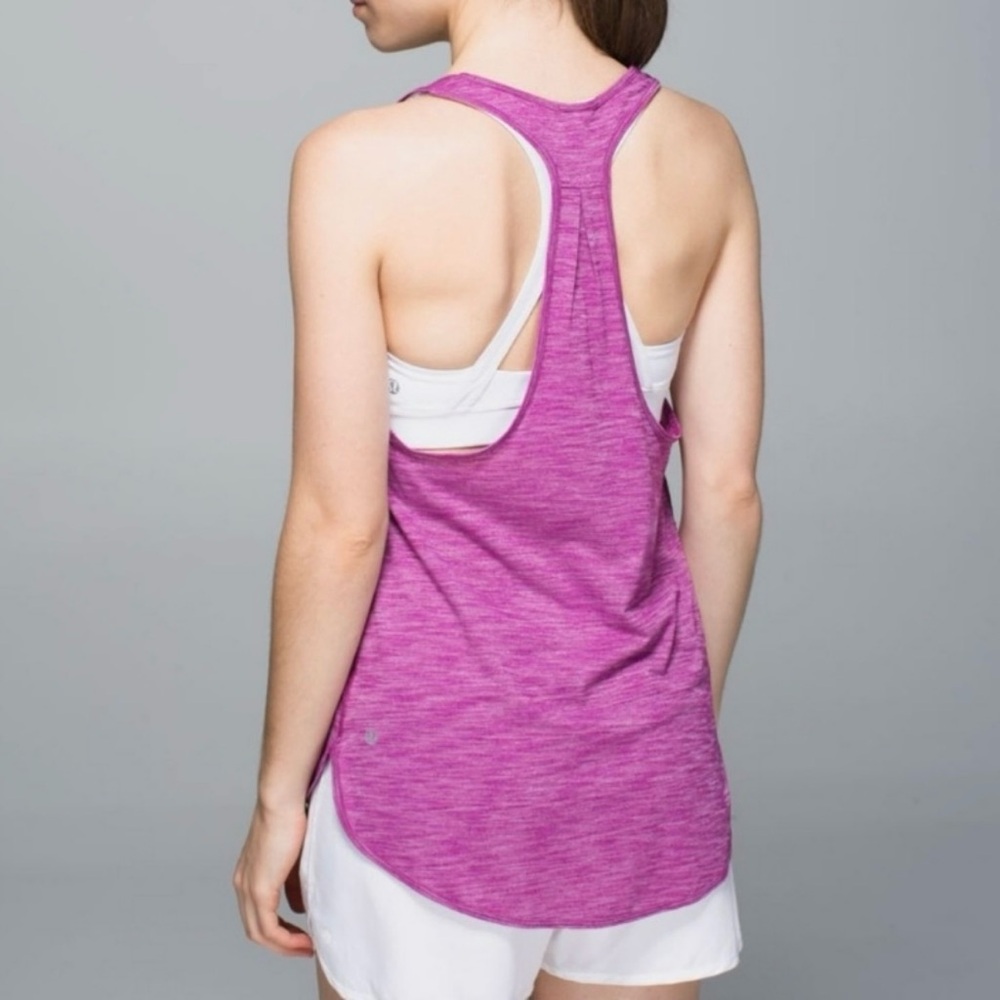 Lululemon 105 F Singlet Heathered Regal Plum Sz 12